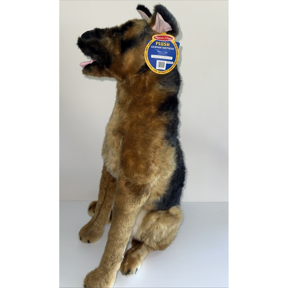 Mellisa & Doug 32" Lifelike German Shepherd Stuffed Animal Dog Plush Pet - Picture 3 of 7